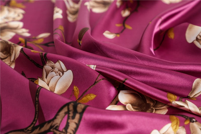 Wine fine Satin Square scarf