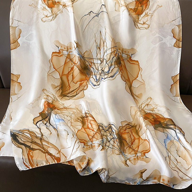 Brown Tangles Silk