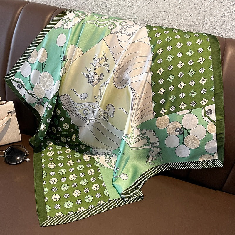 Green Flowers Neckerchief