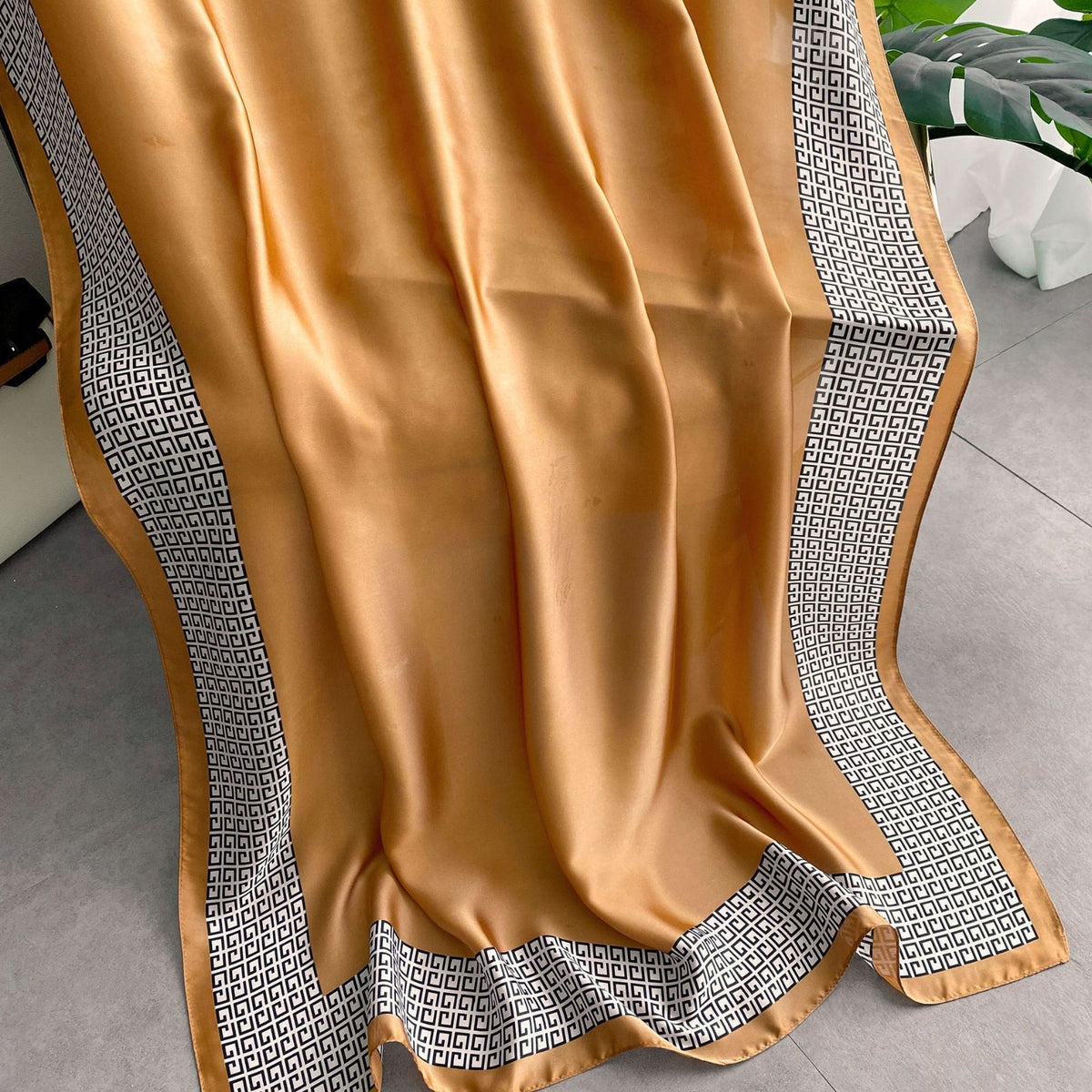 Peach Block Silk