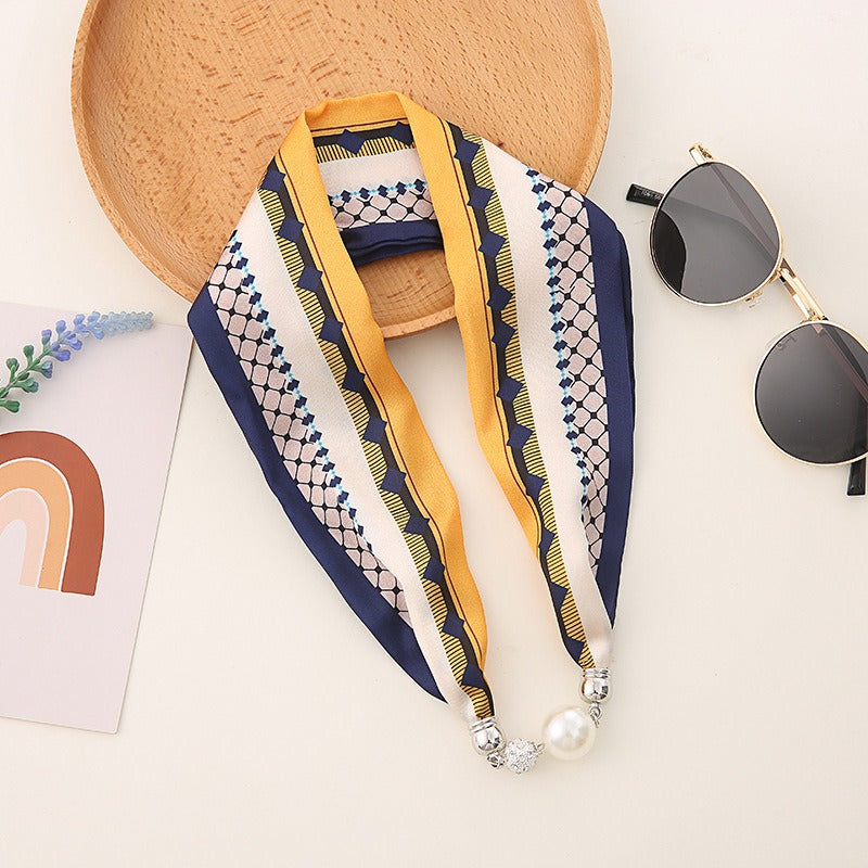 Trendy Thread Neckerchief with Pearl