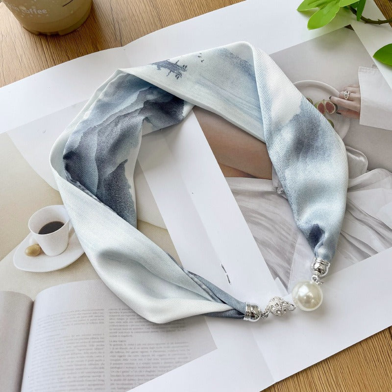 Sky Diy Neckerchief with Pearl