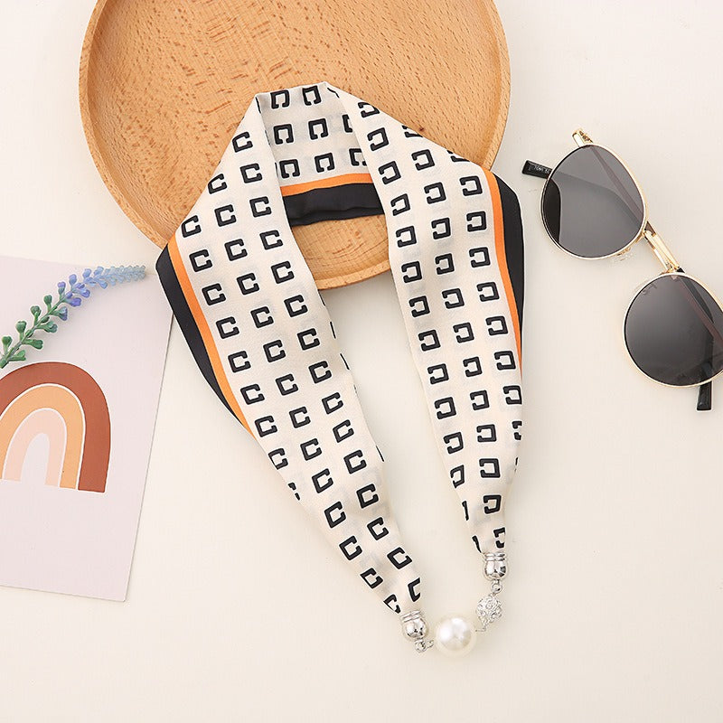 Smart Square Neckerchief with Pearl