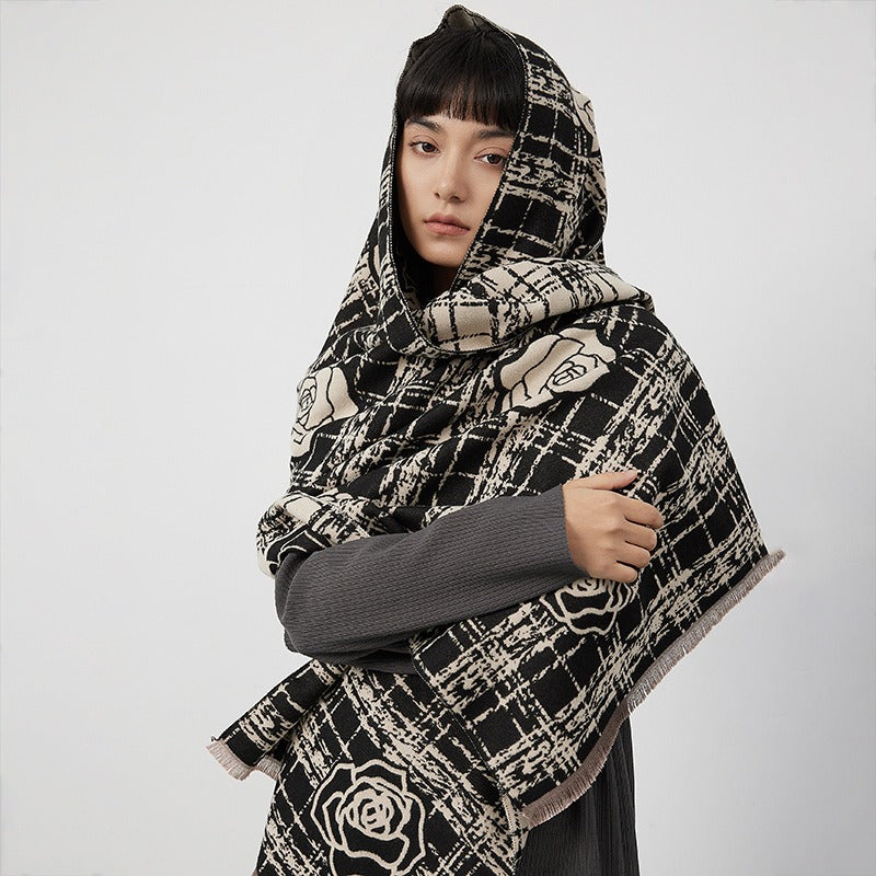 Khadi Rose Winter Shawl