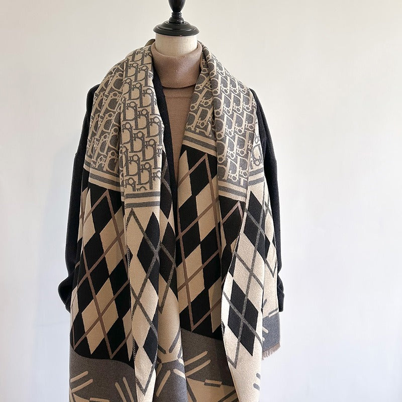 Diamonds Cozy Winter Shawl