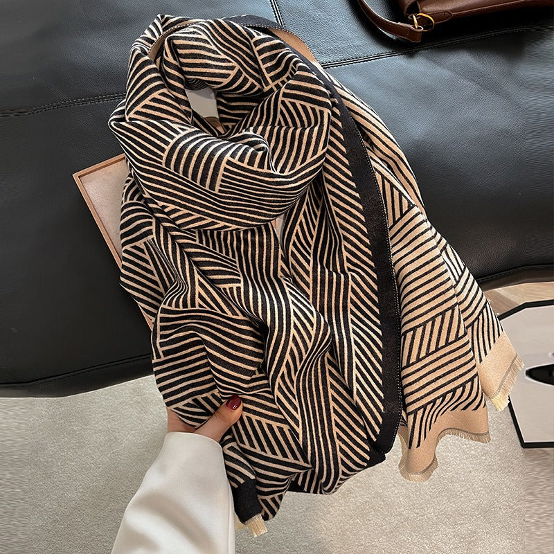Cashmere- Elegant Lined Winter Shawl