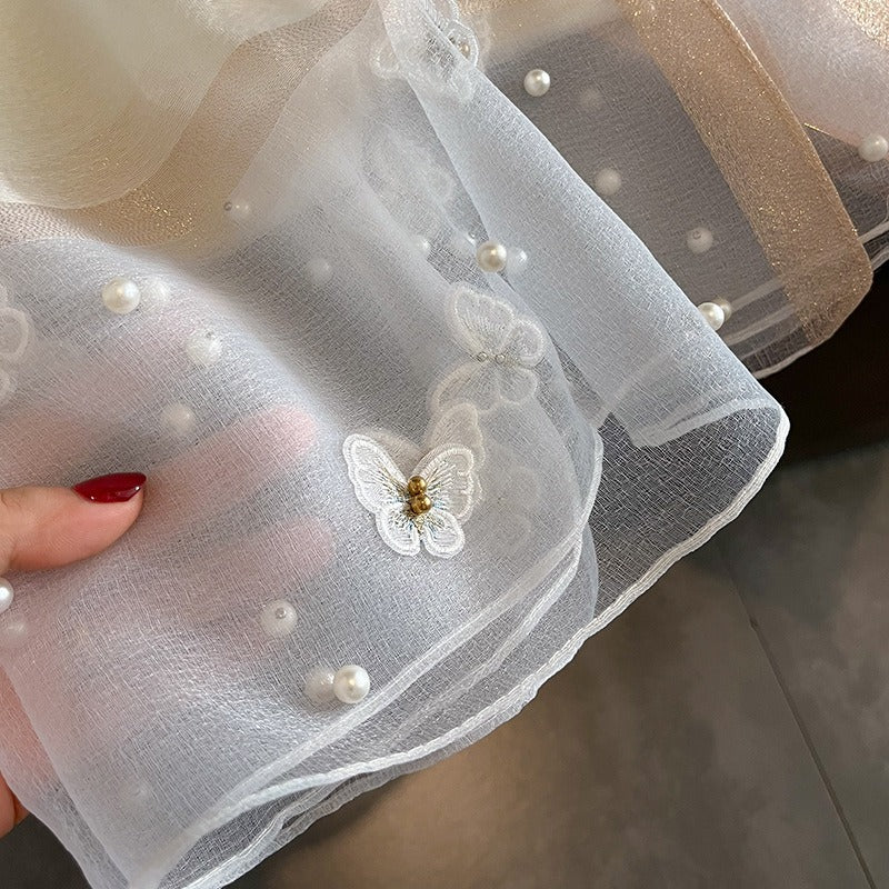 Sky White Organza