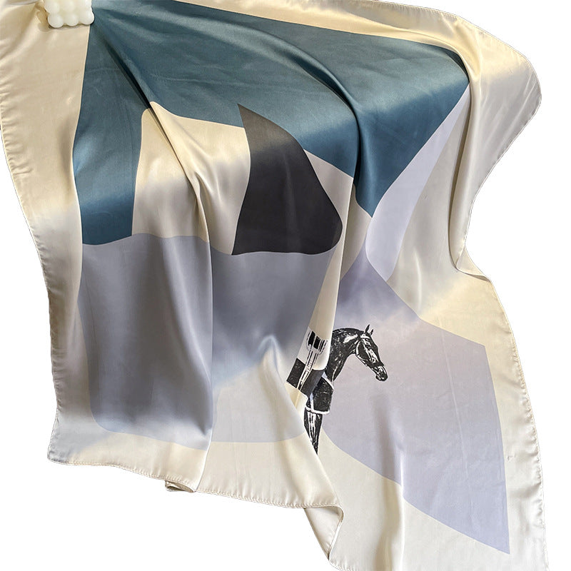 Horse Across Square Silk Stole