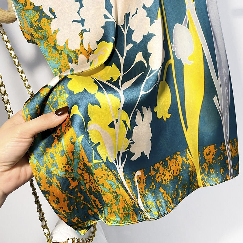 Dark diy Sky Sqaure Silk Stole