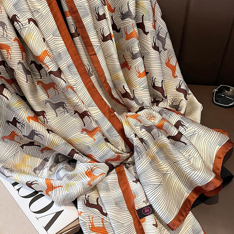 Horse Zone Square Silk Stole