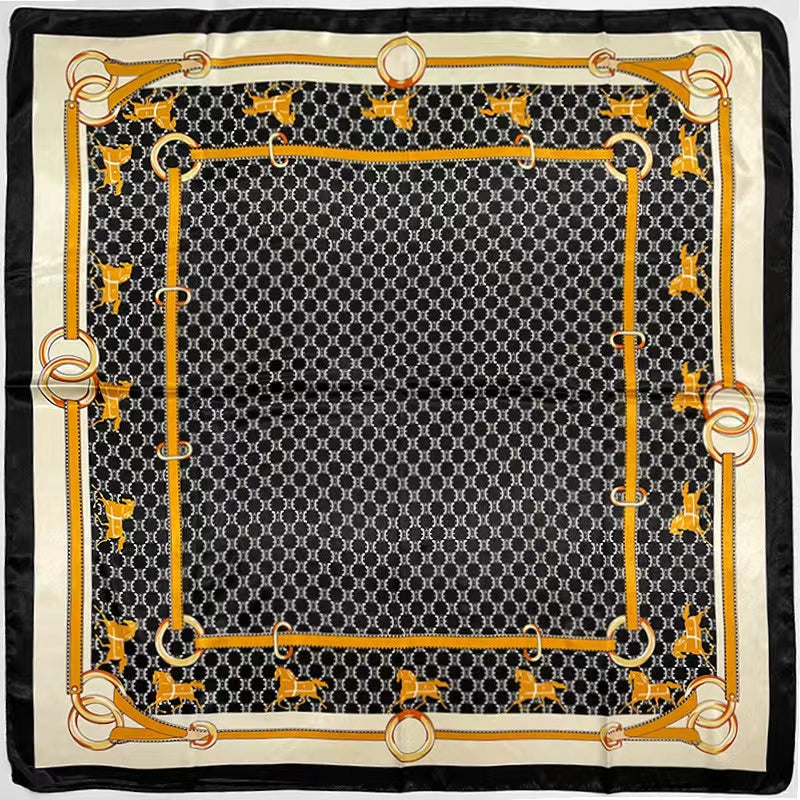 Ethnic Belt Satin Square Scarf