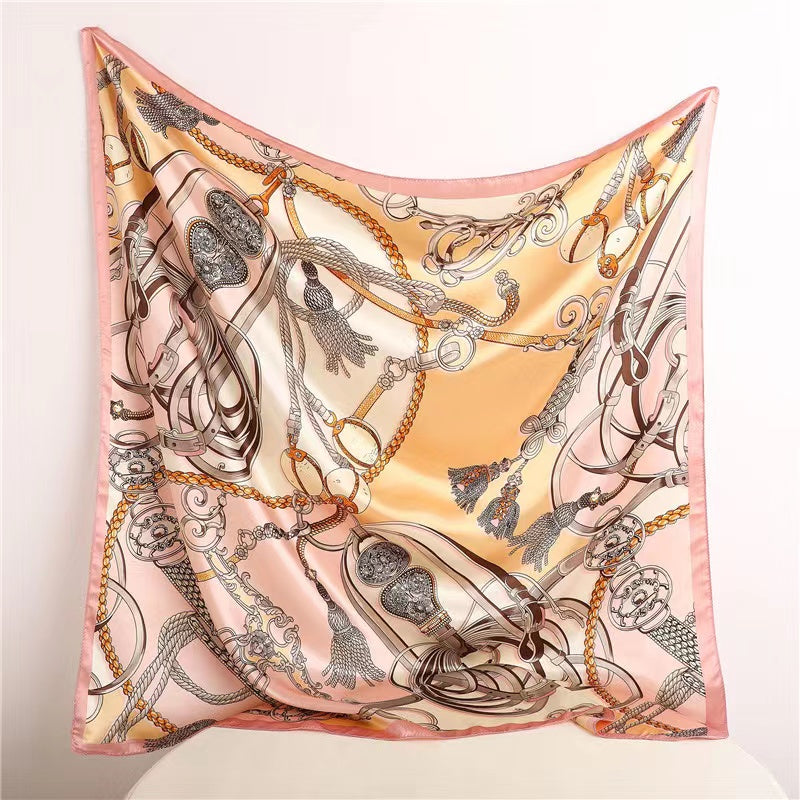 Blush Hunter Satin Square Scarf
