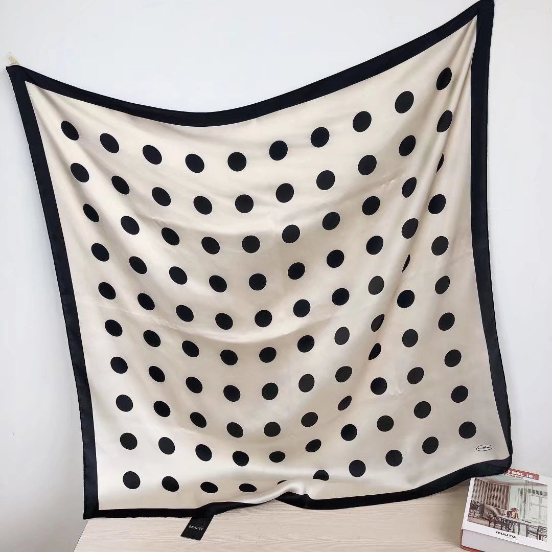 Formal Polka Dot Square Silk Stole
