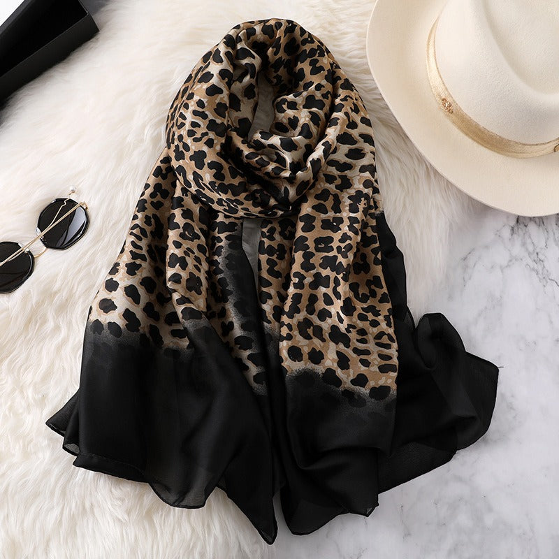 Black Cheetah Silk – scarfbybirds