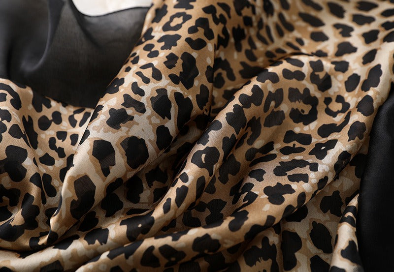 Black Cheetah Silk