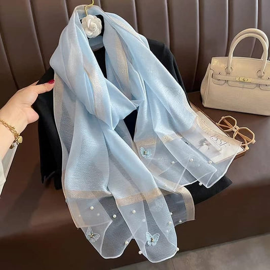 Blue Haze Organza