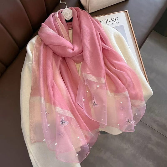 Pink Bird Organza